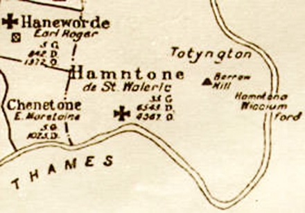 A map showing the Hampton Hospital 