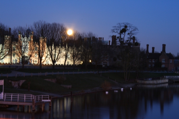 Hampton Court Palace in the moonlight